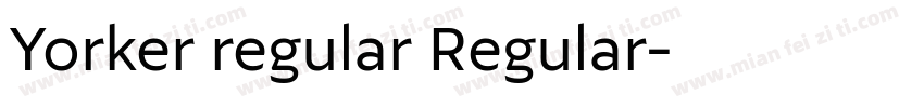 Yorker regular Regular字体转换